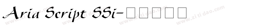 Aria Script SSi字体转换